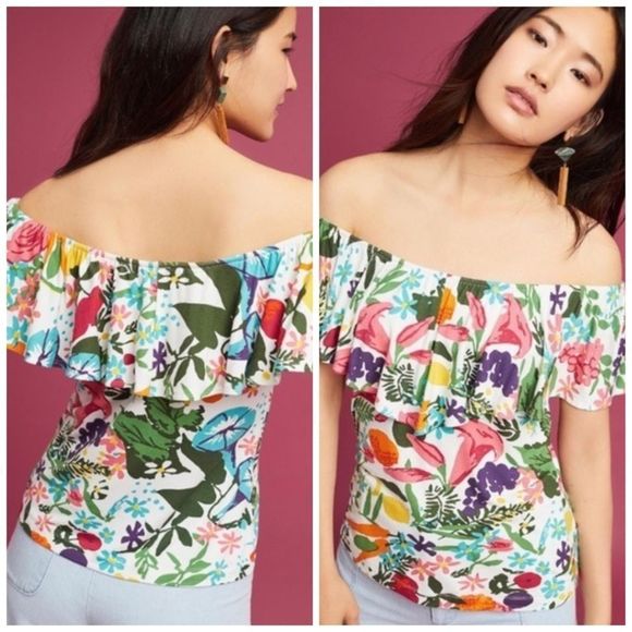 Postmark Cassandra Off The Shoulder Top NWT Large - Picture 11 of 11